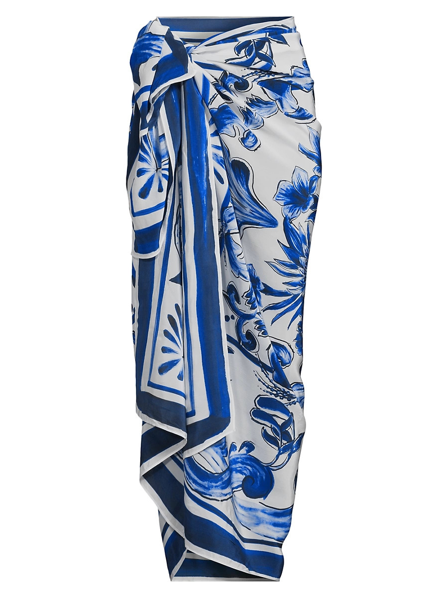 Women's Garden Tiles Sarong - Off White | Saks Fifth Avenue