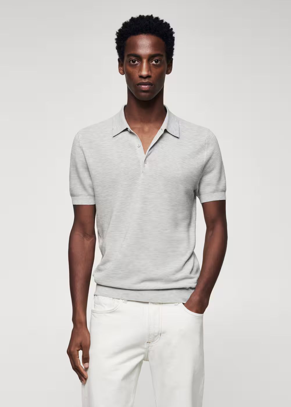 Patterned cotton polo shirt -  Men | Mango Man USA | MANGO (US)