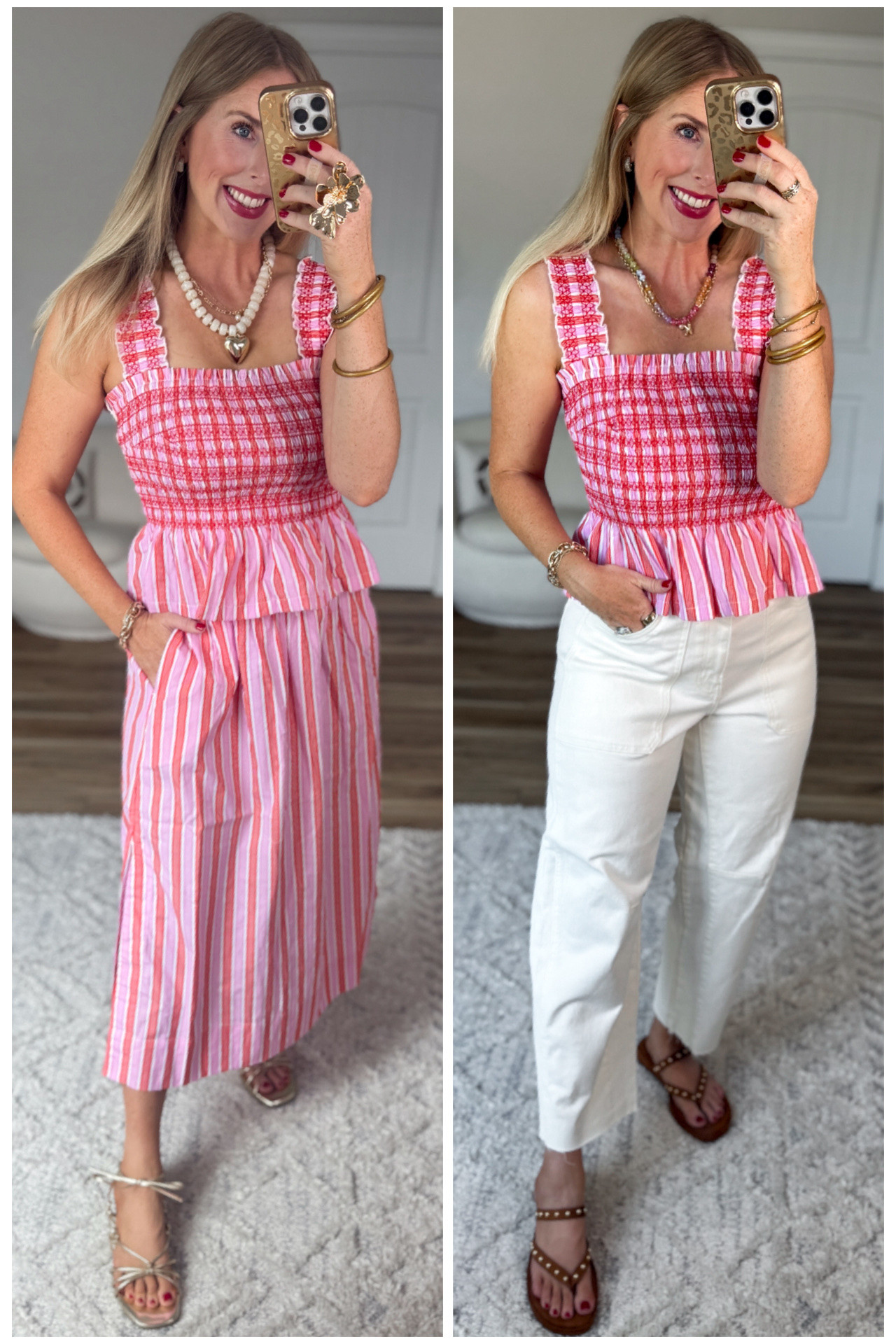 2 ways to wear this smocked top from Walmart!

#LTKootd #LTKmomlife