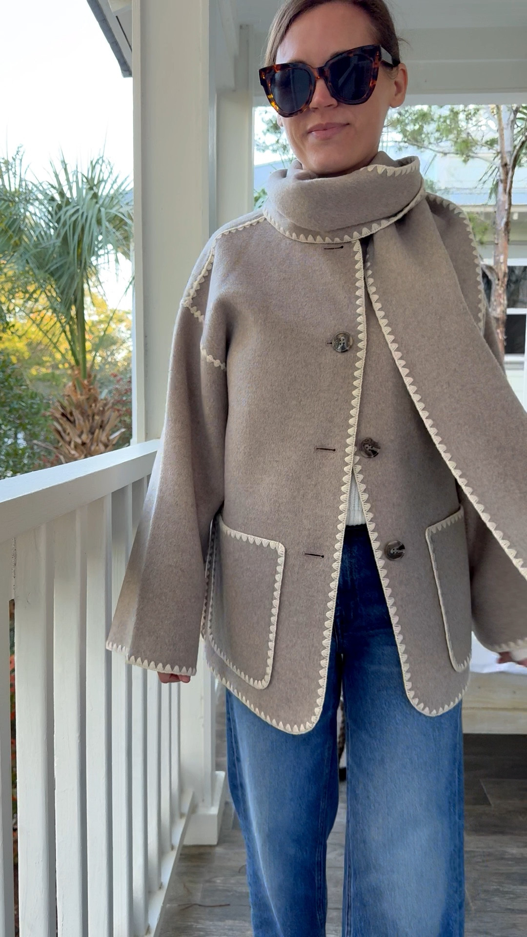 Sweater size small
Jacket size XS
Jeans I went up a size to 26, SHORT inseam, I’m 5’4

@Quince @nordstrom @Steve Madden US 

#LTKgrwm #LTKootd #LTKdayinmylife