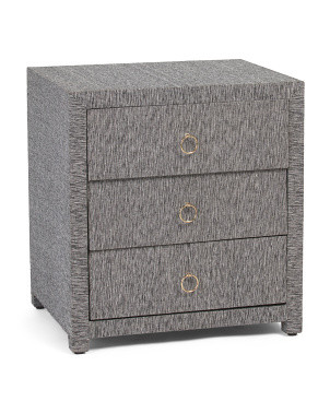 Quinn 3 Drawer Raffia Table | Bedroom | Marshalls | Marshalls