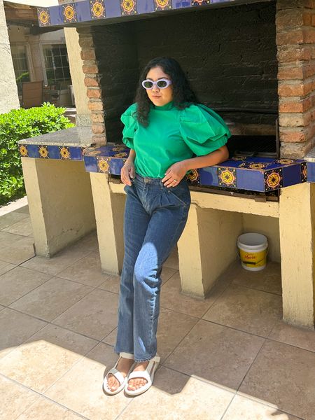 I am so excited for summer 😃 I’ve been trying to incorporate more color in my wardrobe. This particular green blouse and jeans are no longer in stock but linked something similar! Sunglasses are super affordable and goes well with my round face. Linked some Teva’s in a different color that is perfect for summer! 

#LTKU #LTKSeasonal #LTKshoecrush
