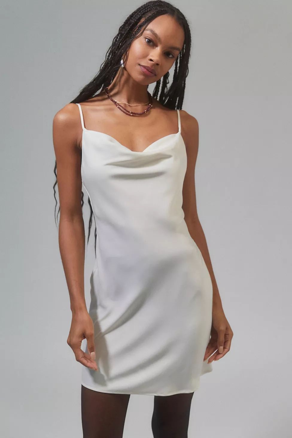 UO Mallory Cowl Neck Slip Dress | Urban Outfitters (US and RoW)
