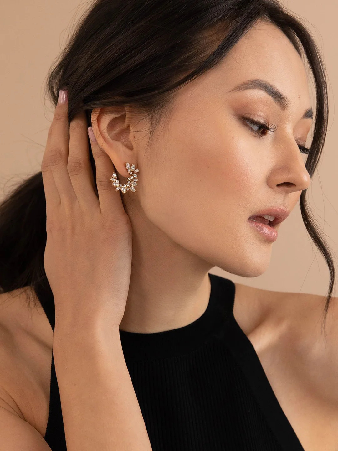 Lupe Crescent Studs | olive + piper