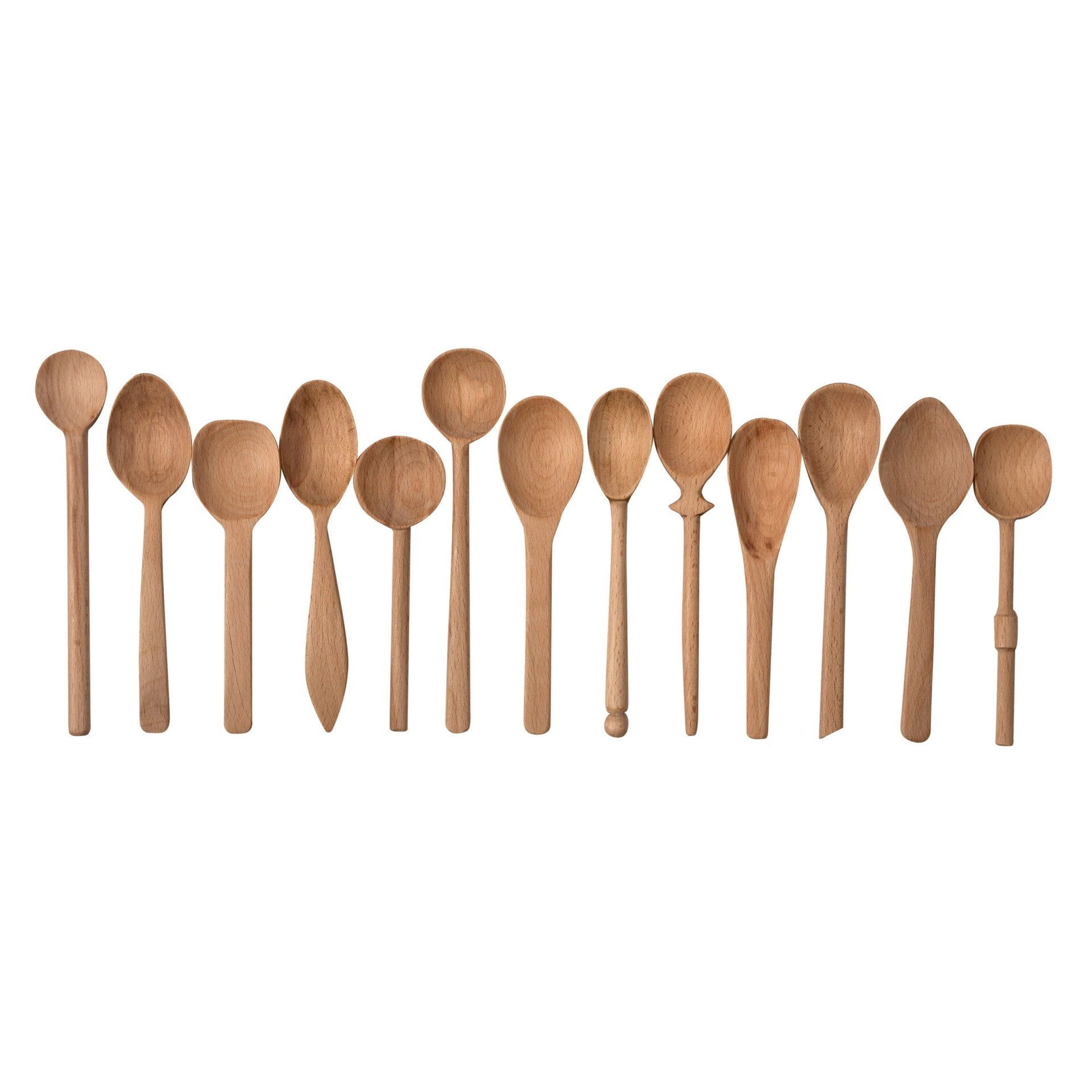 Set of 13 Small Baker’s Dozen Wood Spoons | Burke Decor
