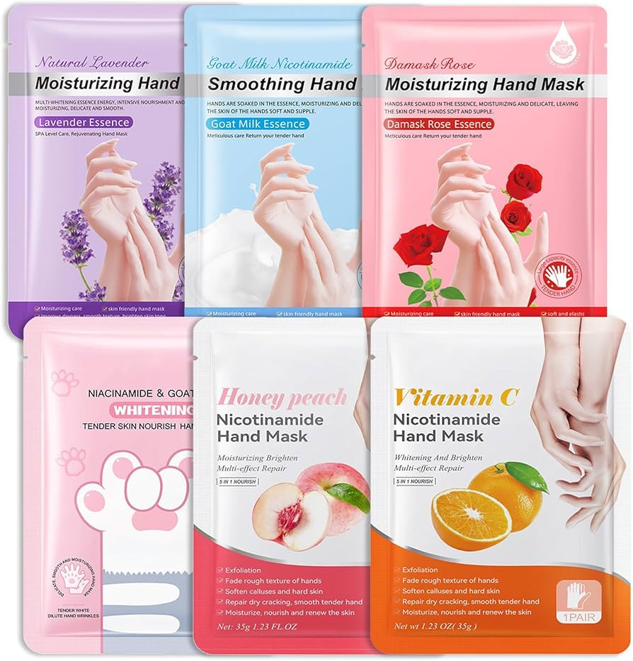 Hydrating Hand Masks, 6PCS Hand Mask Moisturizing Gloves for Men Women, Smooth Long Lasting Soft ... | Amazon (US)