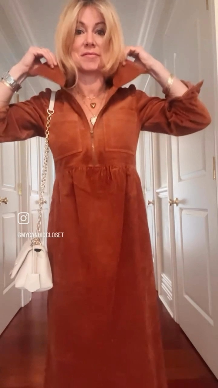 The cutest corduroy dress. Would be perfect for a casual Thanksgiving  

#LTKHoliday #LTKVideo #LTKSeasonal