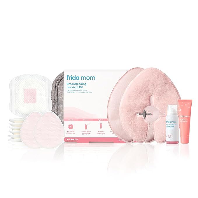 Breastfeeding Survival Kit for Nursing Moms | Reusable Hot+Cold Breast Relief Packs, Hydrogel Nip... | Amazon (US)