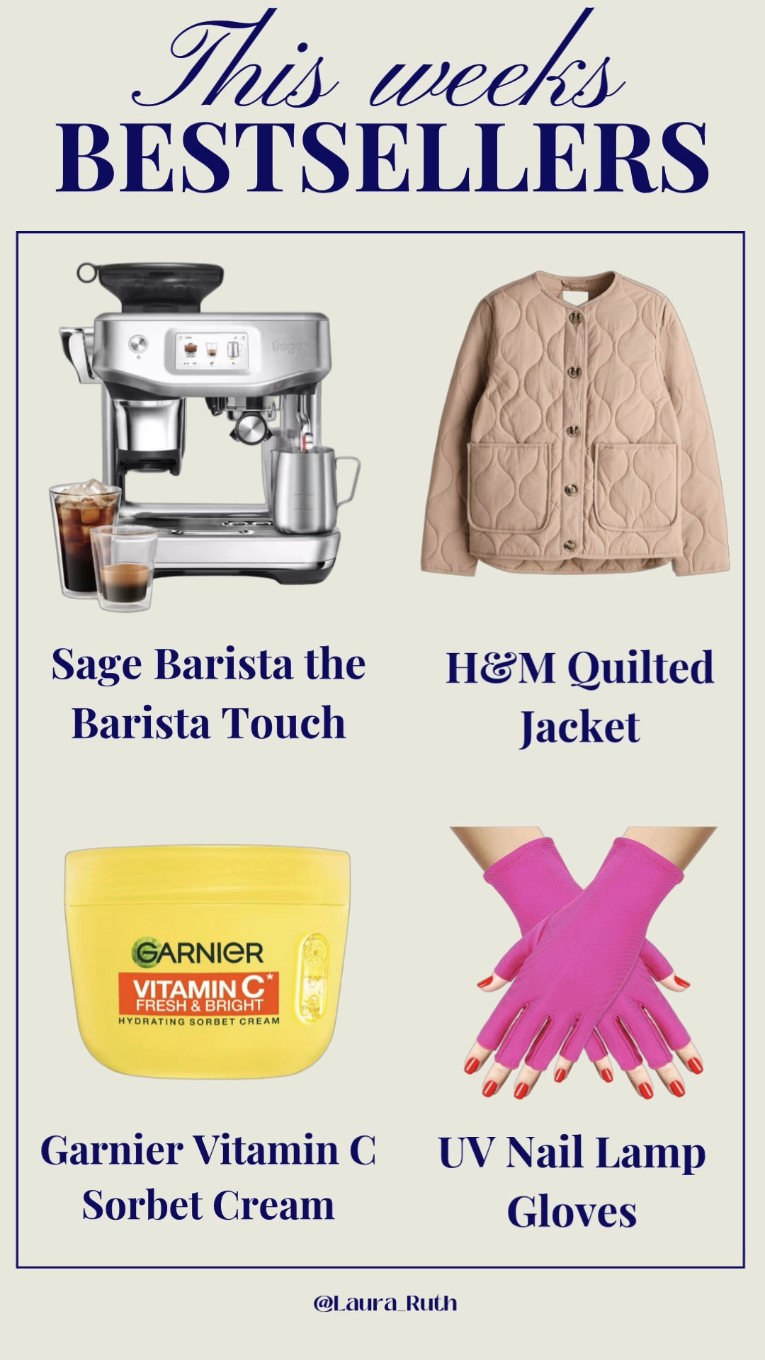Your weekly favourites and bestsellers 🤍 coffee maker, coffee machine, quilted jacket, spring outfits, vitamin c, uv gloves, amazon beauty 

#LTKhome #LTKbeauty #LTKuk