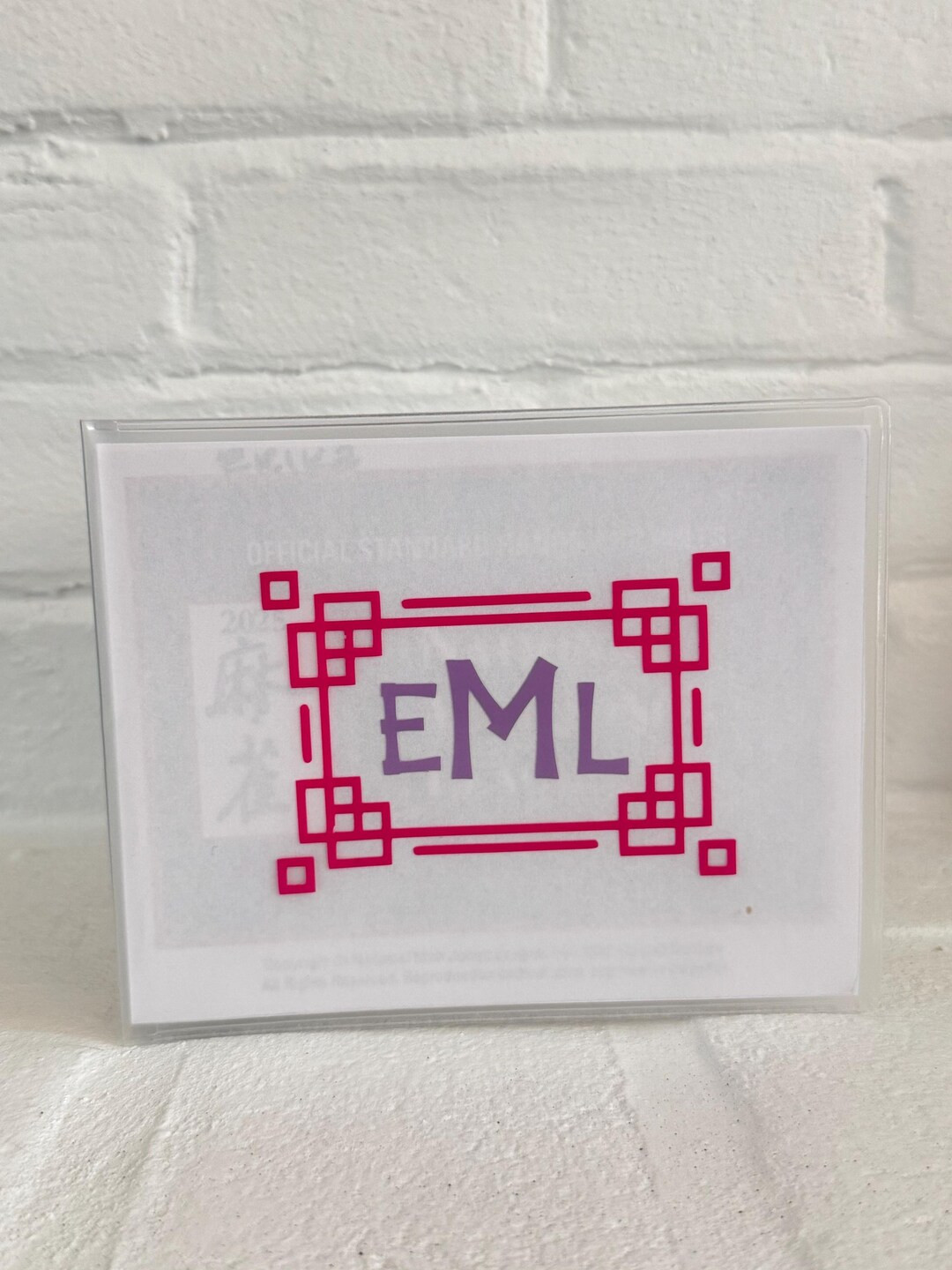 Custom Monogram Mahjong Card Sleeve - Etsy | Etsy (US)