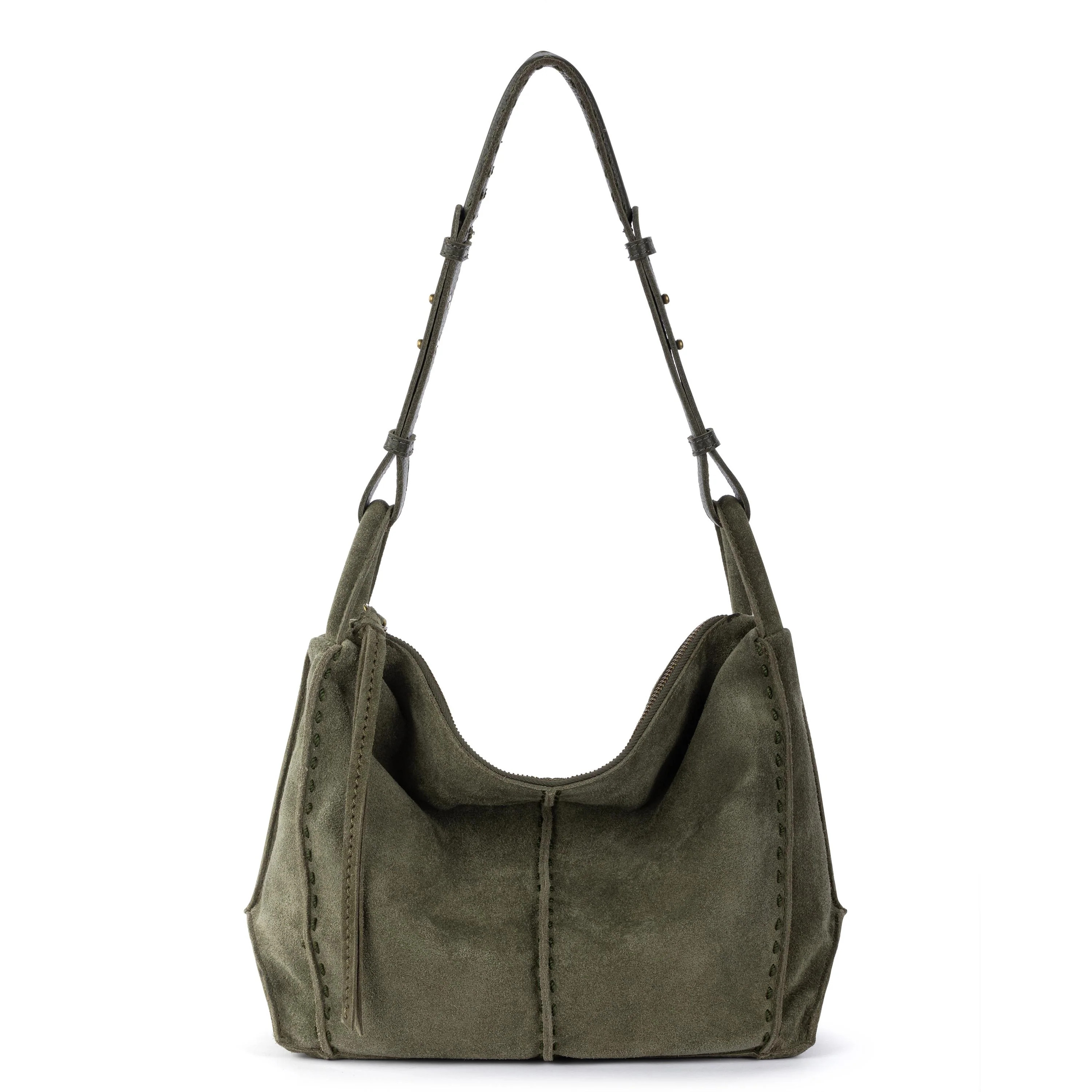 Los Feliz Hobo Bag in Moss Suede | The Sak