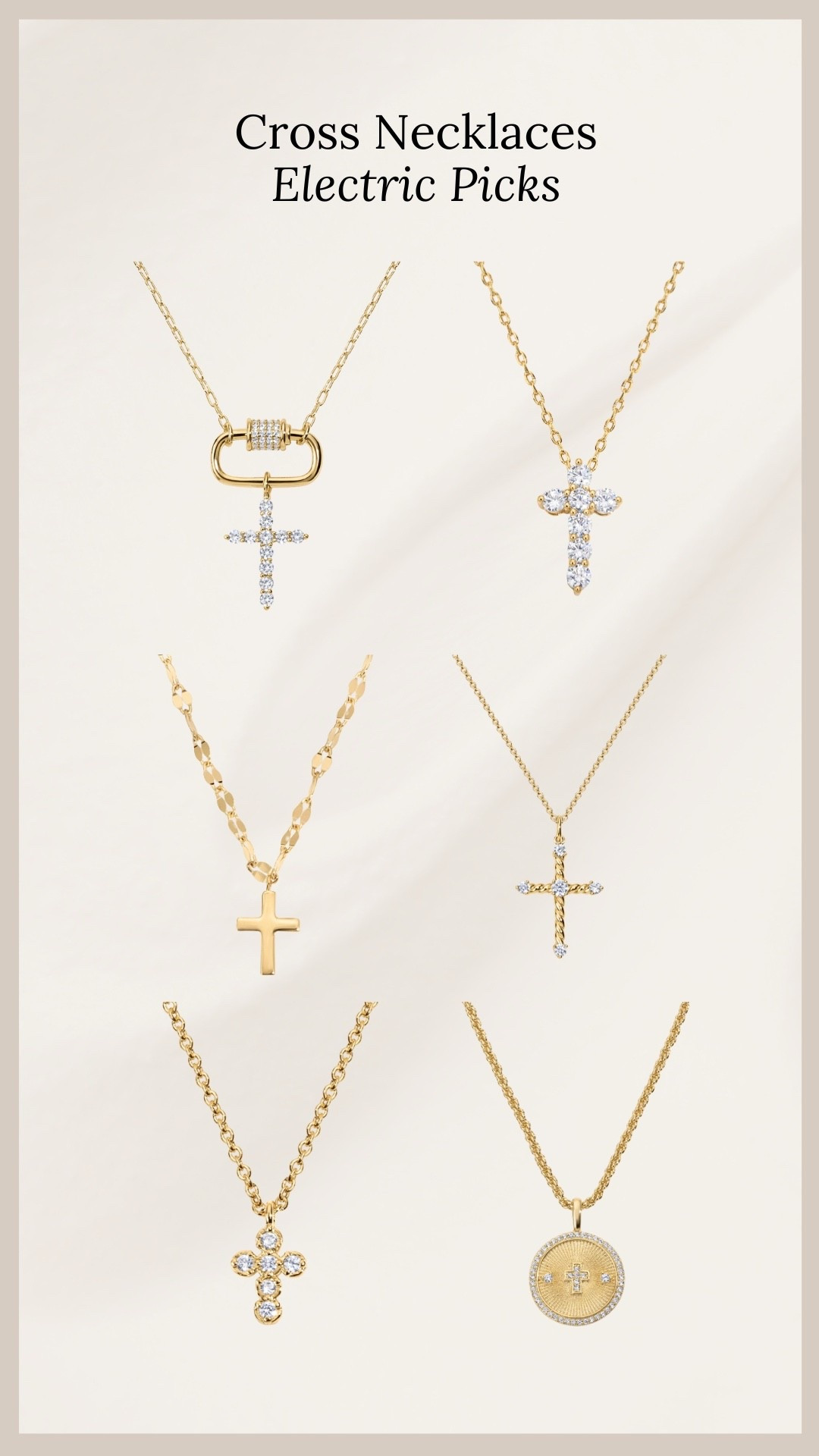 Stunning budget-friendly 14kt Gold Cross Necklaces from Electric Picks 

#LTKFindsUnder100 #LTKootd #LTKBeauty