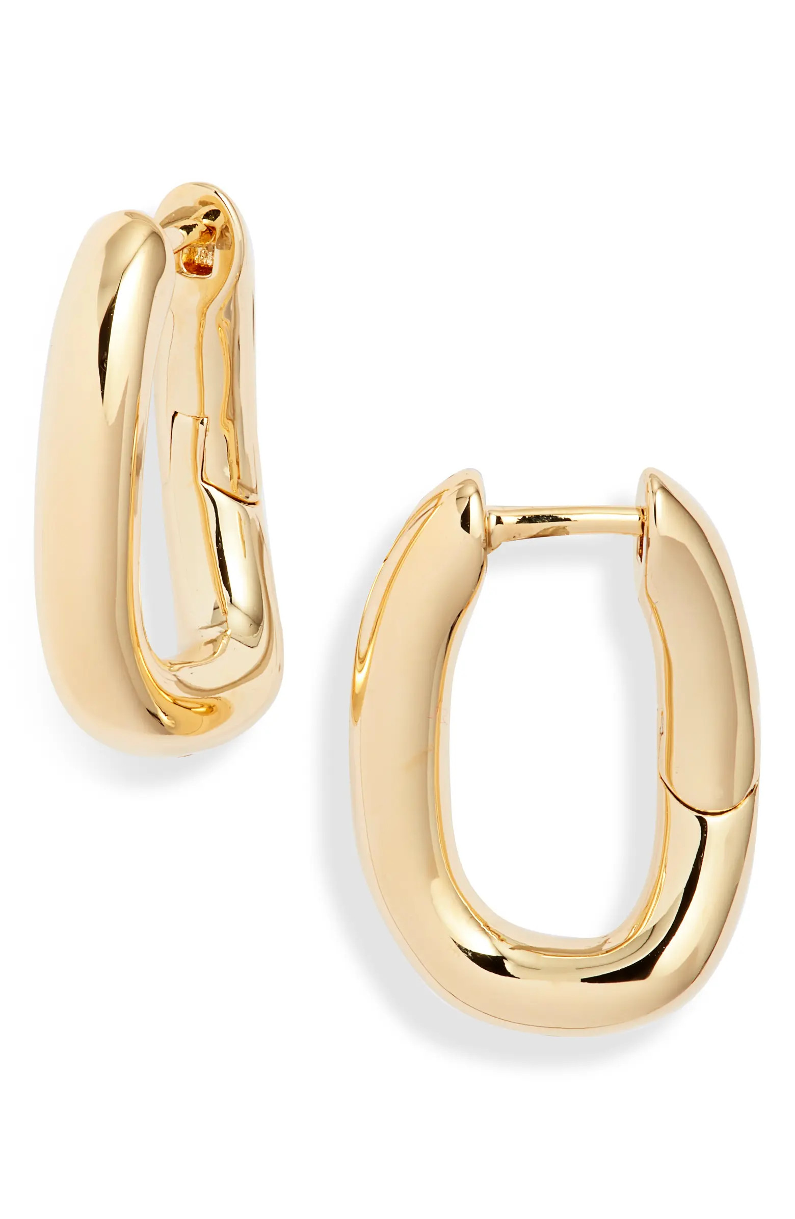 Demi Fine Oval Link Hoop Earrings | Nordstrom