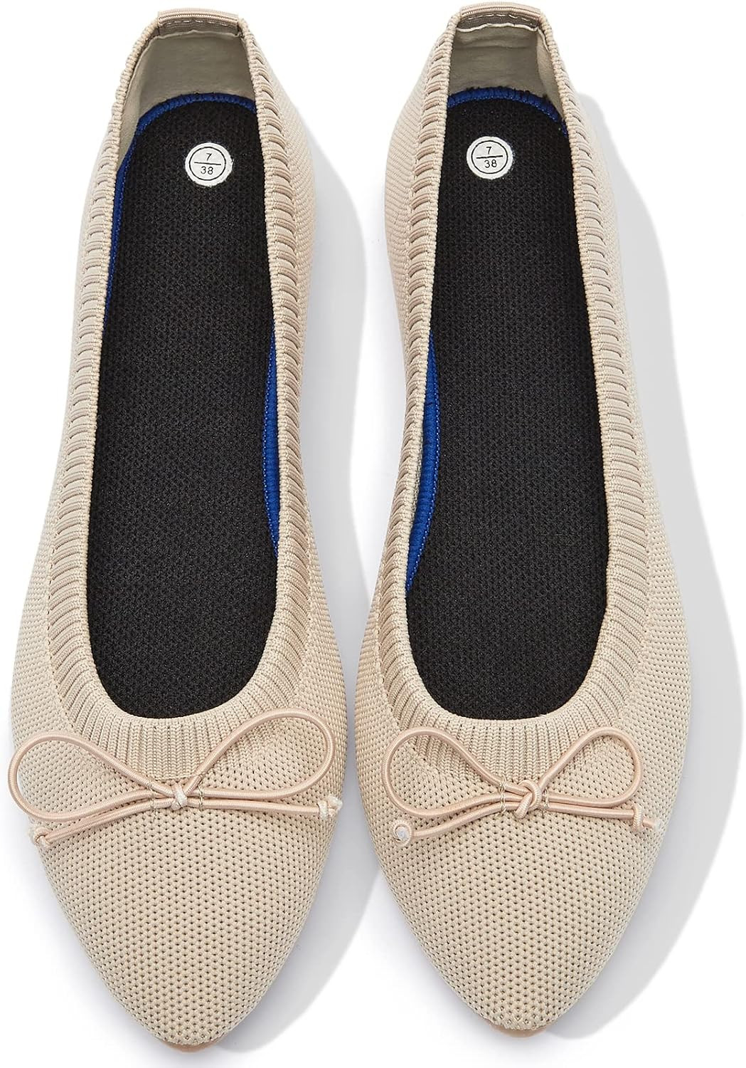 Shupua Women's Flats Black Flats Shoes Pointed Toe Ballet Flats Comfortable Bow Girls Flats Dress... | Amazon (US)