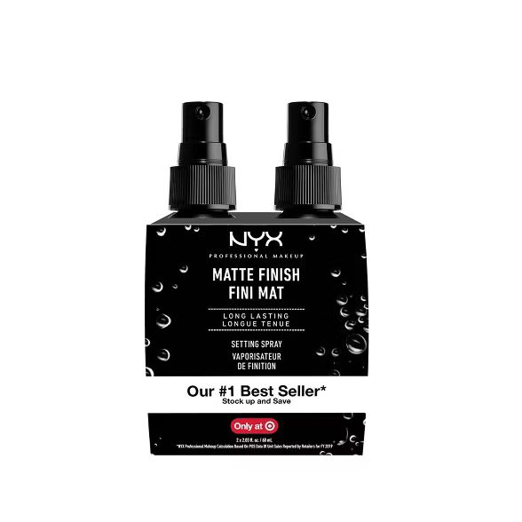 NYX Professional Makeup Matte Finish Face Setting Spray - Twin Pack - 4.06 fl oz | Target