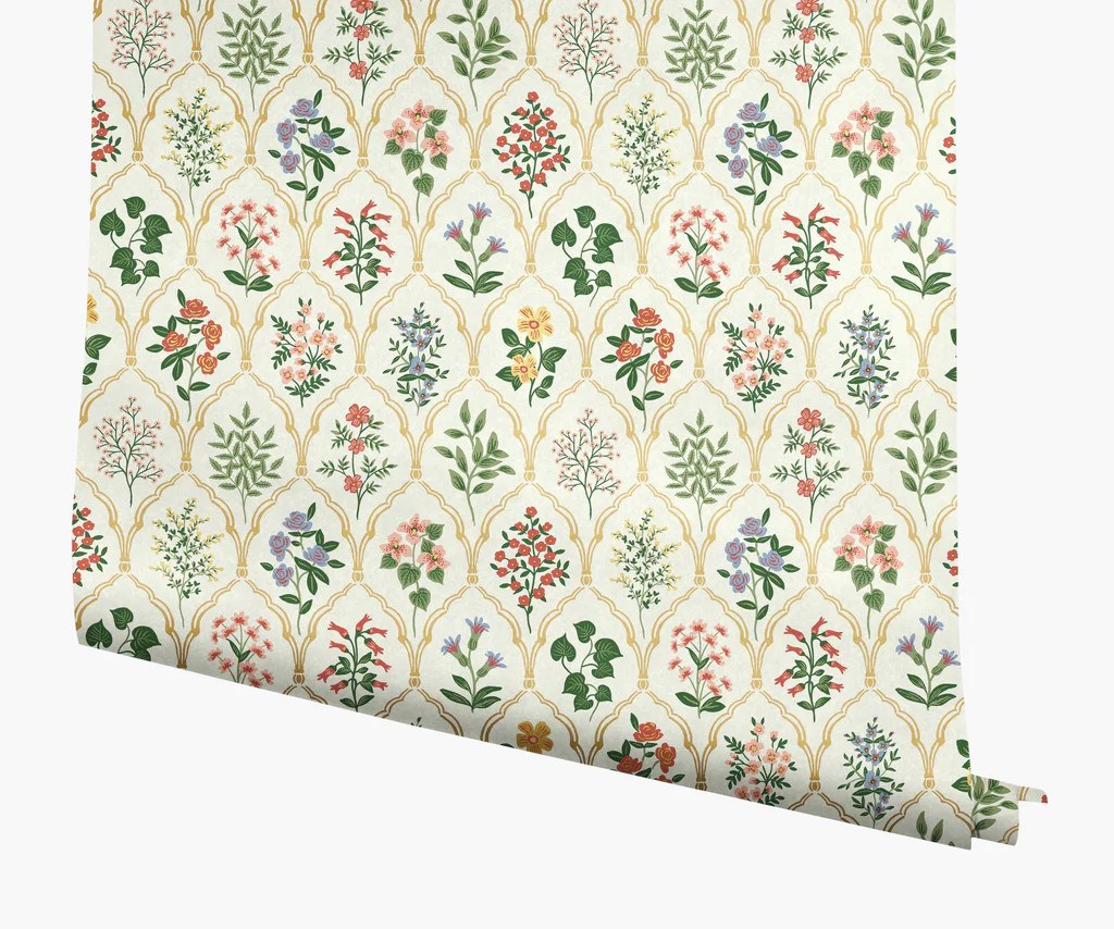 Hawthorne Wallpaper - Rose Multi | Rifle Paper Co.