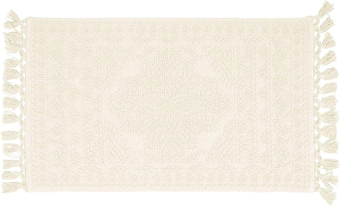 French Connection – Nellore Bath Mat | Woven and Beaded Bathroom Rug | 100% Cotton | Premium Ba... | Amazon (US)