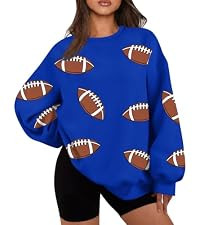 Football Sweatshirts for Women Oversized Crewneck Game Day Outfits | Amazon (US)