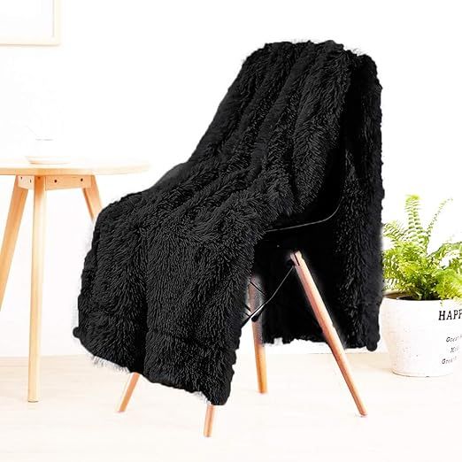 LOCHAS Super Soft Shaggy Faux Fur Blanket, Plush Fuzzy Bed Throw Decorative Washable Cozy Sherpa ... | Amazon (US)