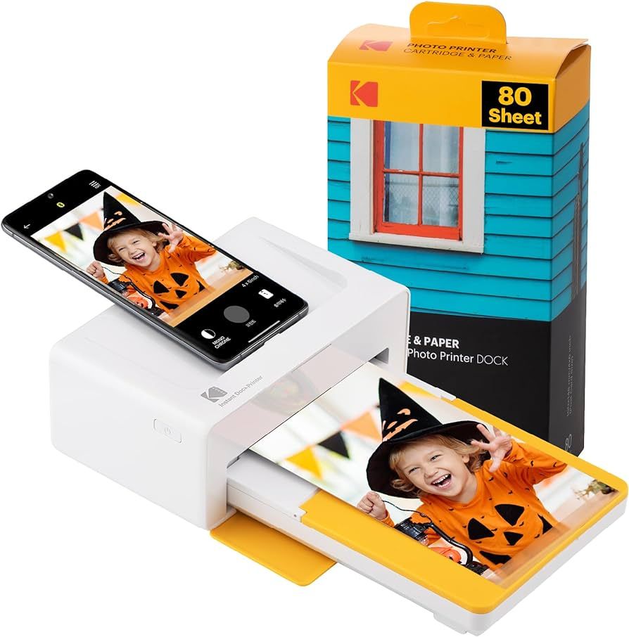 KODAK Dock Plus 4PASS Instant Photo Printer (4x6 inches) + 90 Sheets Bundle | Amazon (US)