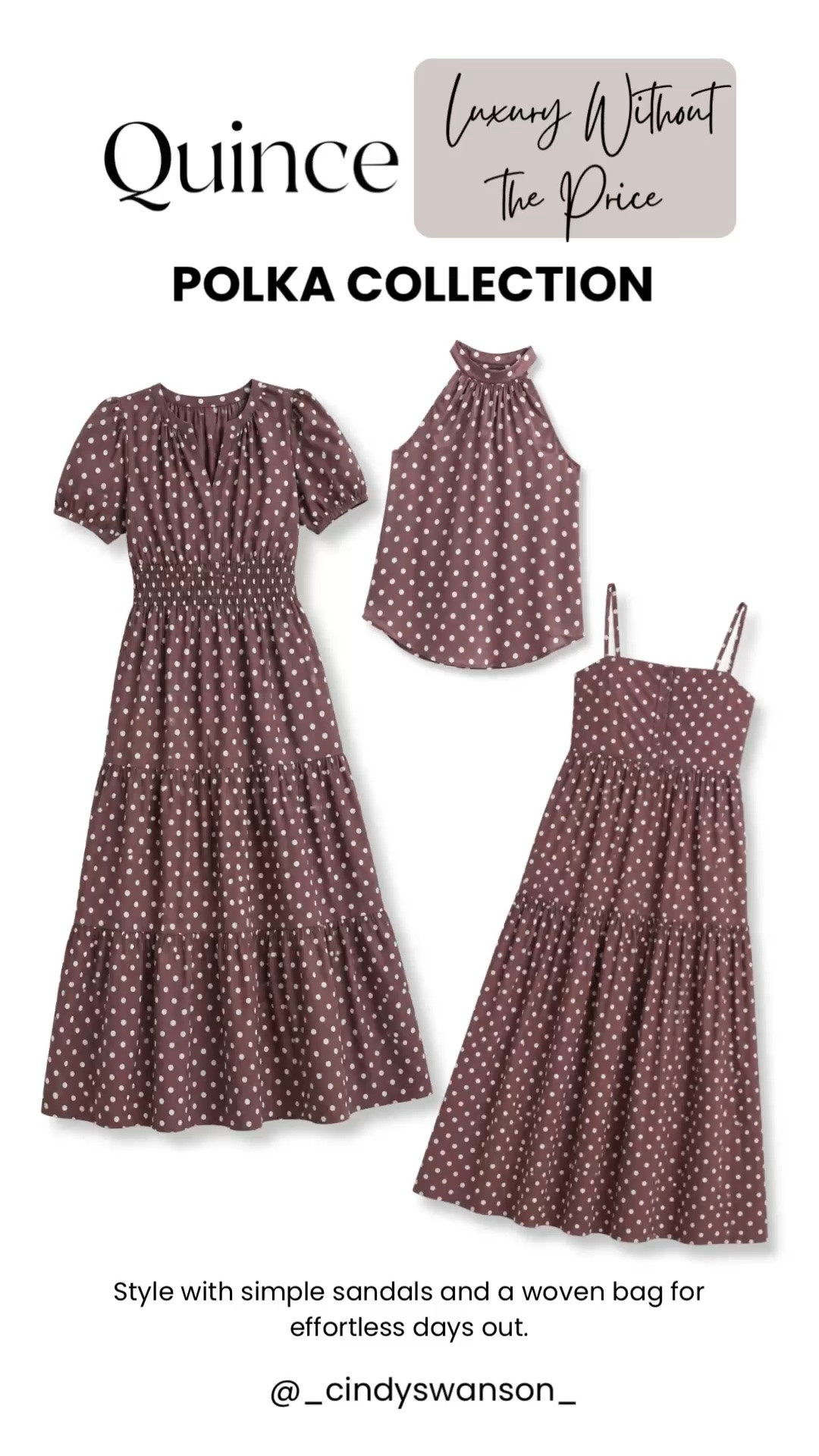 Polka dots are a timeless print that never goes out of style. This Quince collection features beautifully draped dresses and tops in a rich mocha hue with an easy, feminine fit that’s perfect for everything from brunch to date night or fall gatherings.

💡 LTK MADE EASY
❤️ Heart = Support my posts!
🔖 Save = Get sale & restock alerts
📋 Lists = Keep favorites organized
📲 Share = Send lists and products to a friend. Hello, Christmas List!
💬 Comment = Ask me anything about what I’m wearing. :-)

#LTKootd #LTKOver40