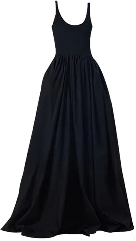Women Designer Minimalist Sleeveless Summer Chic Long Maxi Dress Street Wear Dress | Amazon (US)