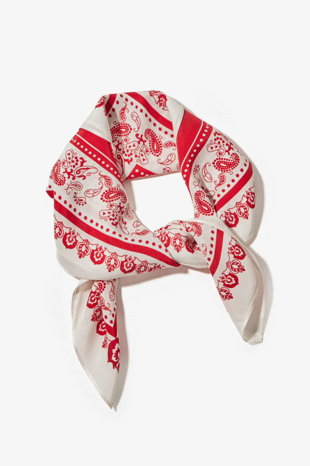 RED PAISLEY PRINT BANDANA | Kittenish
