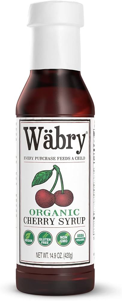 Wäbry Organic Cherry Syrup – 14.9oz (420g), Natural Fruit Syrups for Drinks, Coffee, Shaved Ic... | Amazon (US)
