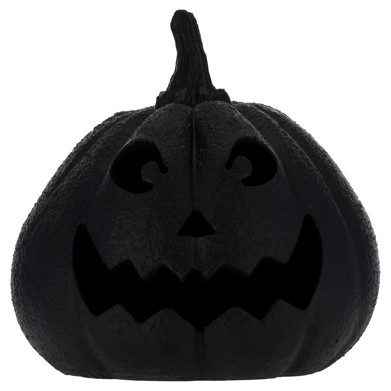 My Texas House Jack-o'-Lantern Tabletop Decoration, Black, 9" | Walmart (US)