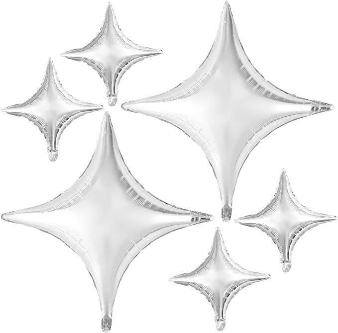 KatchOn, Silver Sparkle Foil Balloons - Pack of 6 | Silver Metallic Balloons for 2023 Graduation ... | Amazon (US)