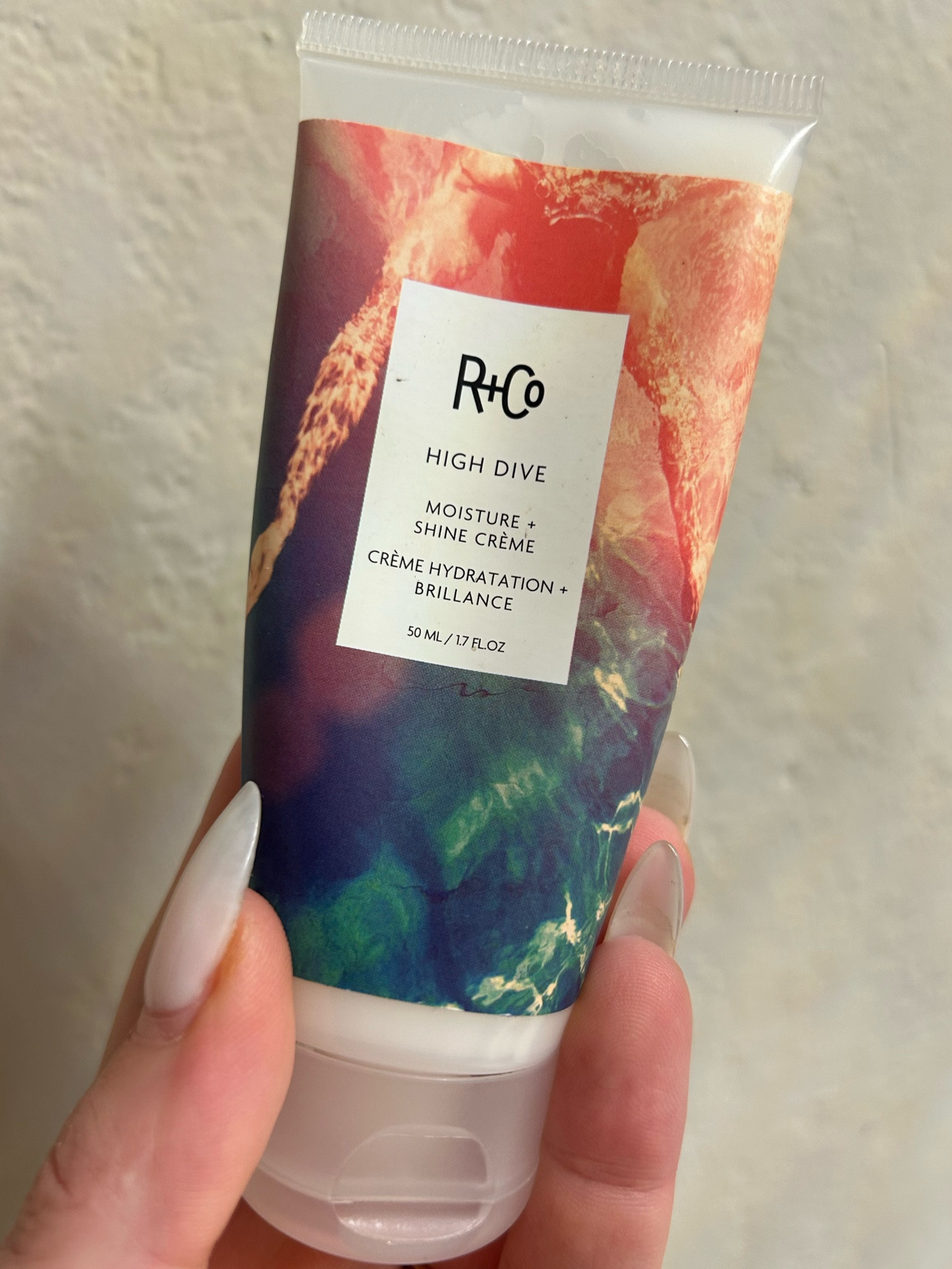 High Dive Moisture and Shine Creme! 
My favorite leave-in for hair that needs deep hydration and shine! Also helps with frizz! Which is a must for me. 
•can be blow dried in or used as a leave-in conditioner 
•UV protection 
•Gluten free & vegan 

#hair #randco #nordstrom

#LTKbeauty