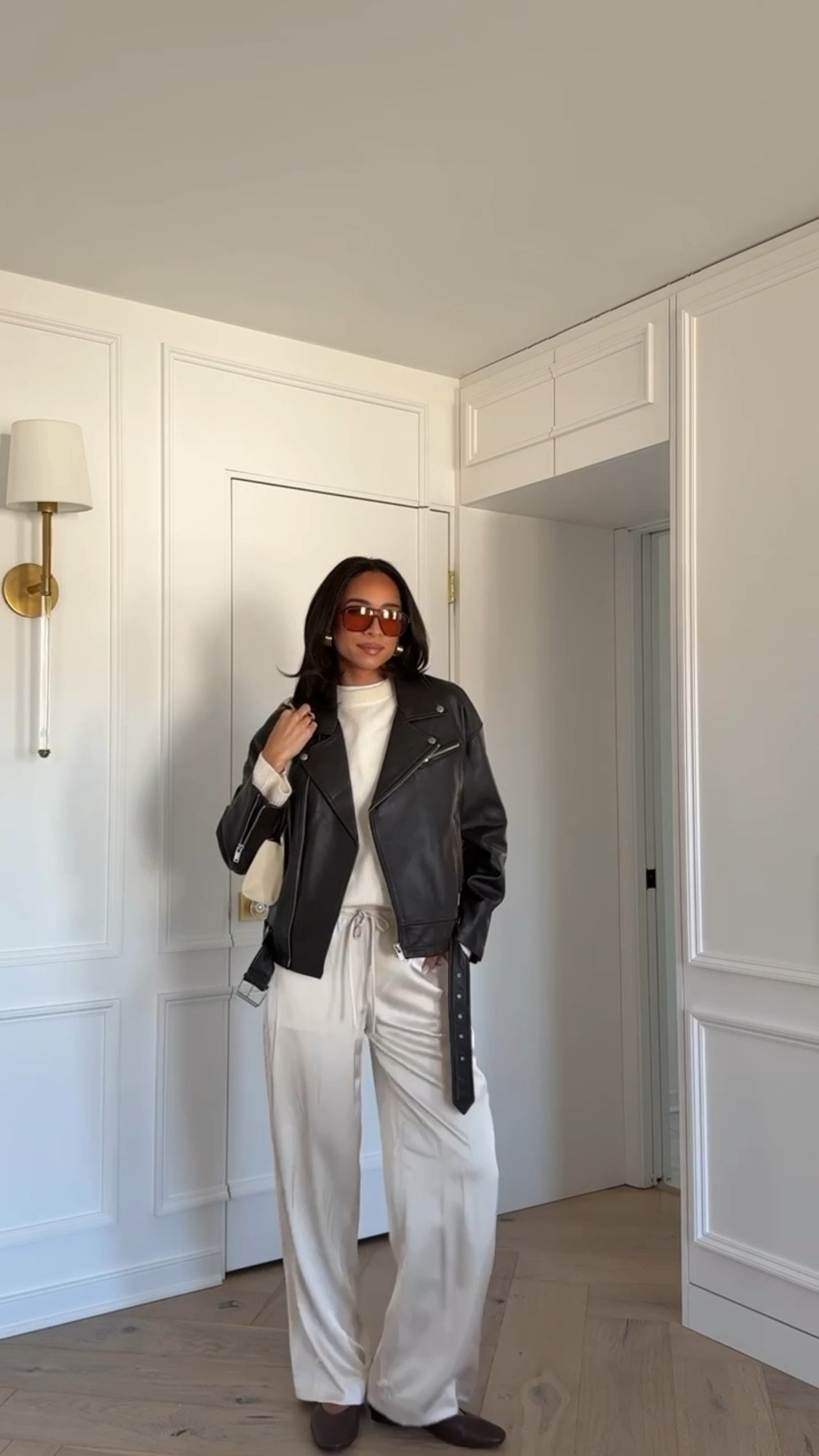 Spring outfit! Wearing size Small tee, small sweater, small leather jacket, and size xs long satin trousers 


Weekend outfit 
Spring fashion 
Casual outfit 
Trousers outfit 
Spring transitional outfit 
Comfy outfit 

#LTKStyleTip #LTKFindsUnder100 #LTKSeasonal