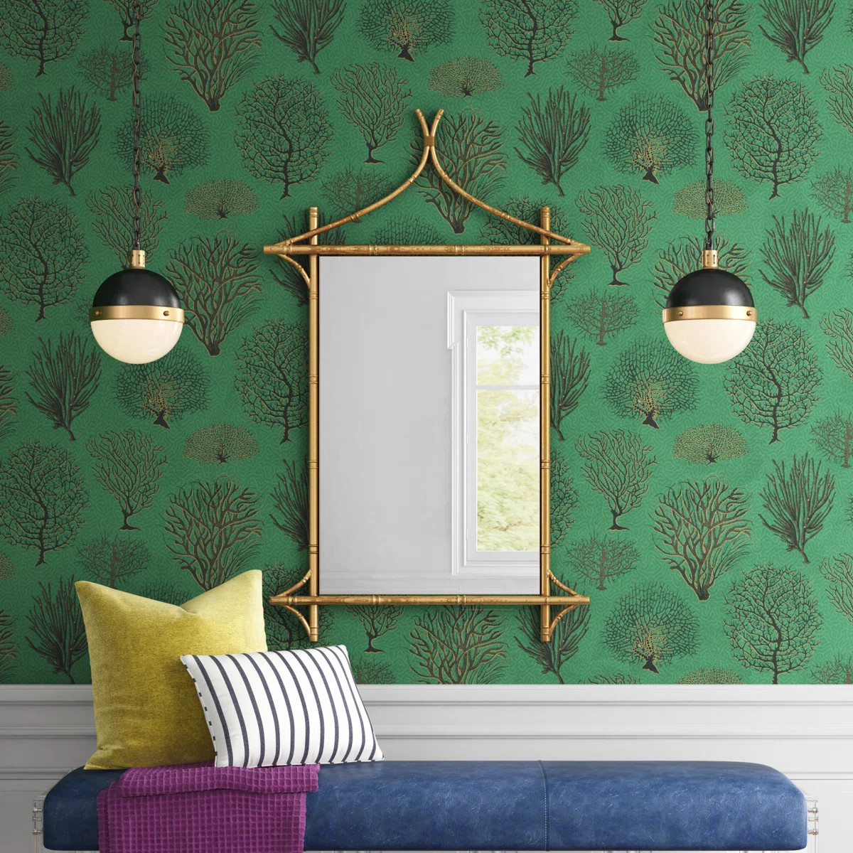Donnie Gold-Finish Mirrored Glass Iron Accent Mirror | Wayfair North America