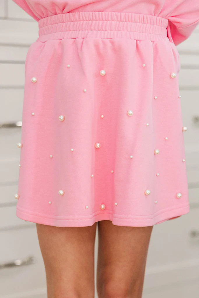 Girls: Pearl Pink Embellished Skort | The Mint Julep Boutique