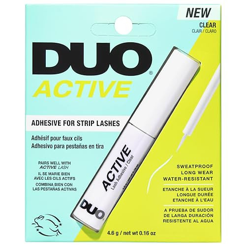 DUO Active Clear Lash Glue – Brush-On Lash Adhesive for Strip Lashes, Quick-Dry, Waterproof Eyelash Glue, 0.16 oz (4.6g) | Amazon (US)
