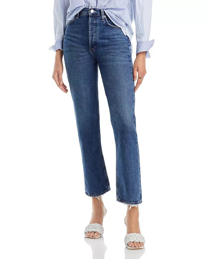 '90s Pinch Waist High Rise Straight Jeans in Range | Bloomingdale's (US)