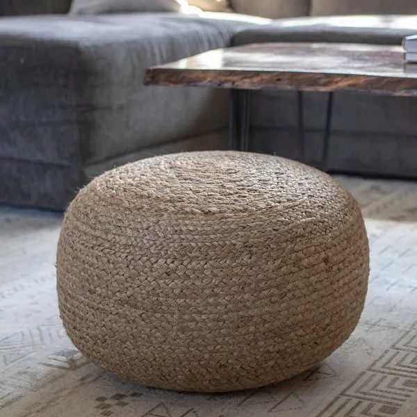The Curated Nomad Molino Round Woven Pouf | Bed Bath & Beyond