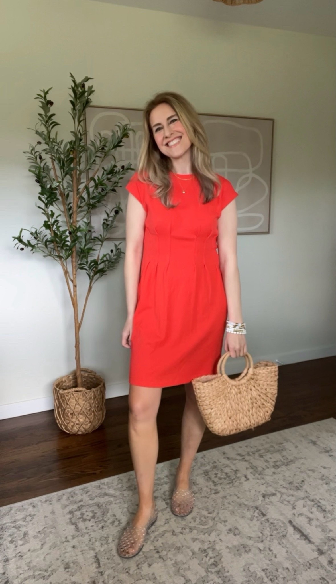 I really like this dress, nice update on a simple tshirt dress with the pintuck waist! I got my usual size small. Also comes in stripes. #walmartfashion

#LTKOver40