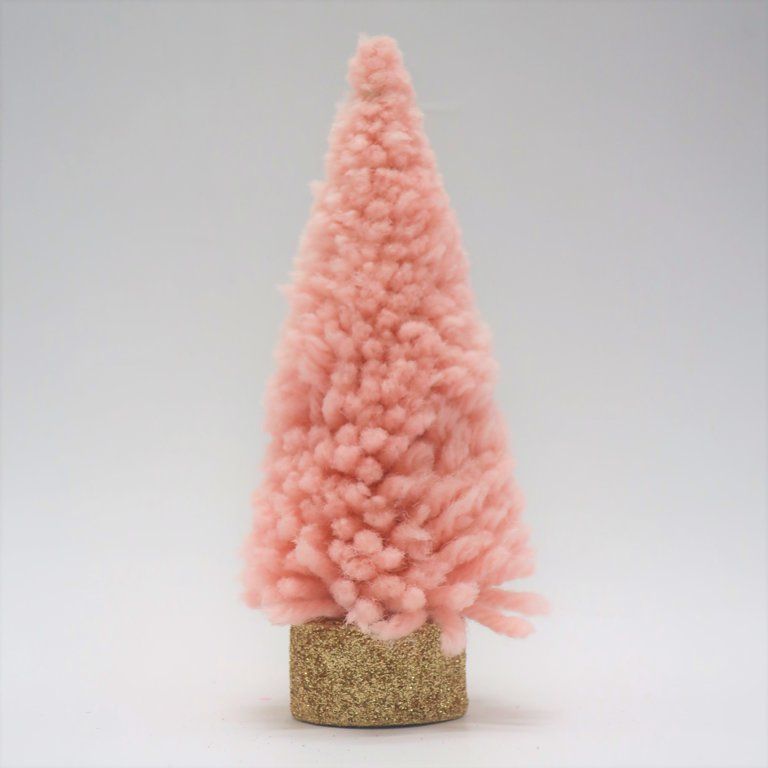 Holiday Time Dark Blush Yarn Tree W/gr Base Ornament | Walmart (US)