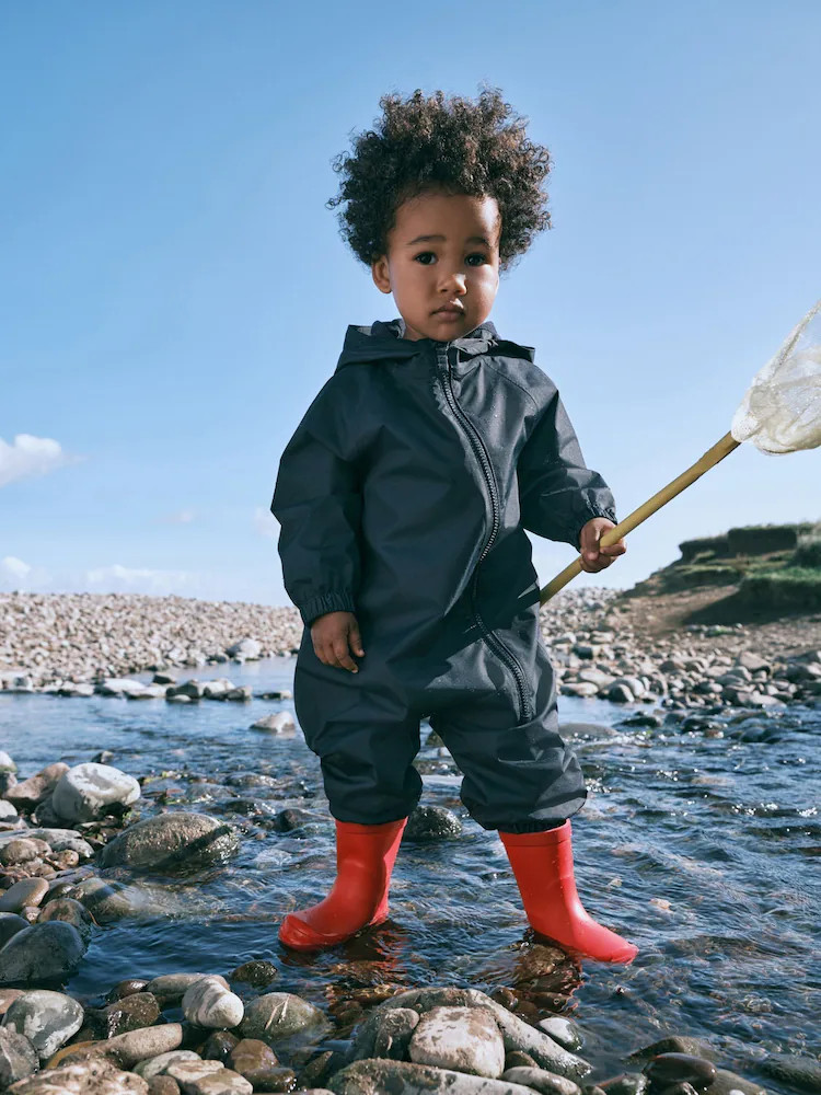 Navy Blue Waterproof Fleece Lined Puddlesuit (3mths-7yrs) | Next US
