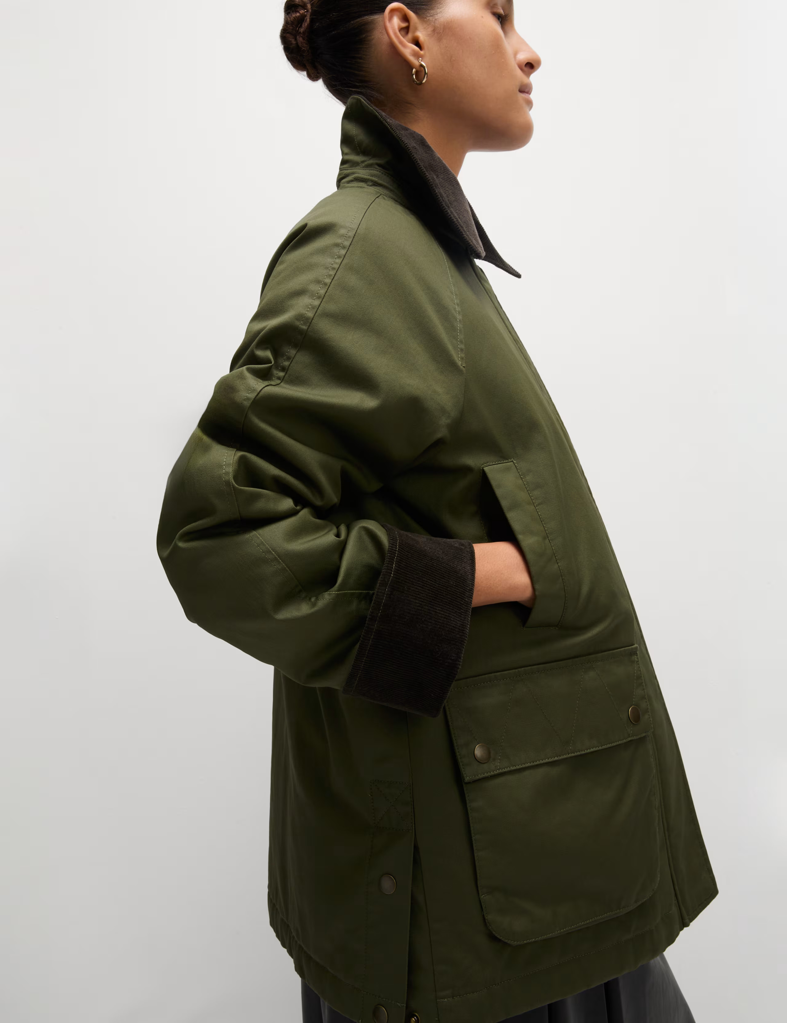 Cotton Rich Waxed Quilted Parka Coat | Marks & Spencer (UK)