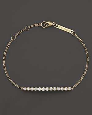 Zoe Chicco Diamond and 14K Gold Bezel Bar Bracelet | Bloomingdale's (US)
