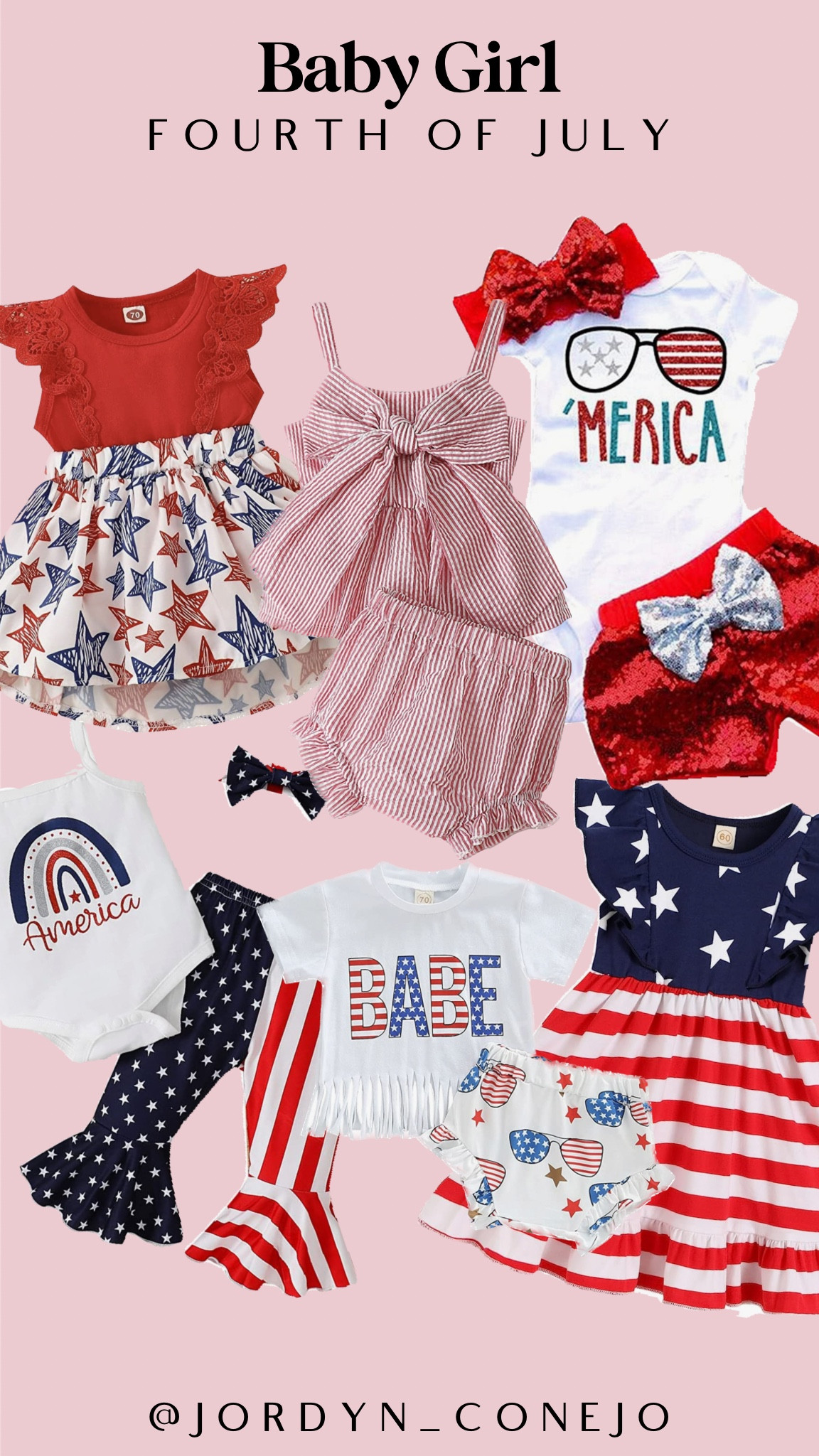 Last minute outfits for baby girl for Fourth of July! Amazon prime the cutest red white & blue! 🇺🇸 American flag outfits! 

#LTKkids #LTKsalealert #LTKSeasonal