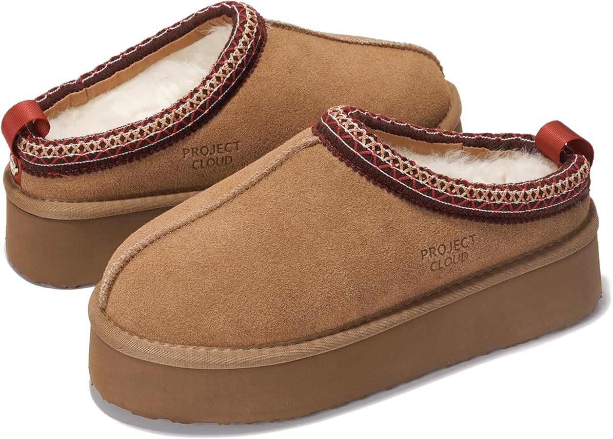 Project Cloud 100% Genuine Leather Platform Slippers for Women – Soft Memory Foam Womens Slippe... | Amazon (US)