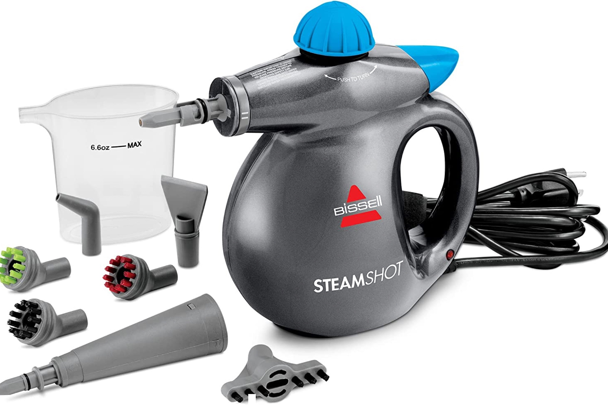 Bissell SteamShot Hard Surface Steam Cleaner with Natural Sanitization, Multi-Surface Tools Included to Remove Dirt, Grime, Grease, and s’more 39N7V