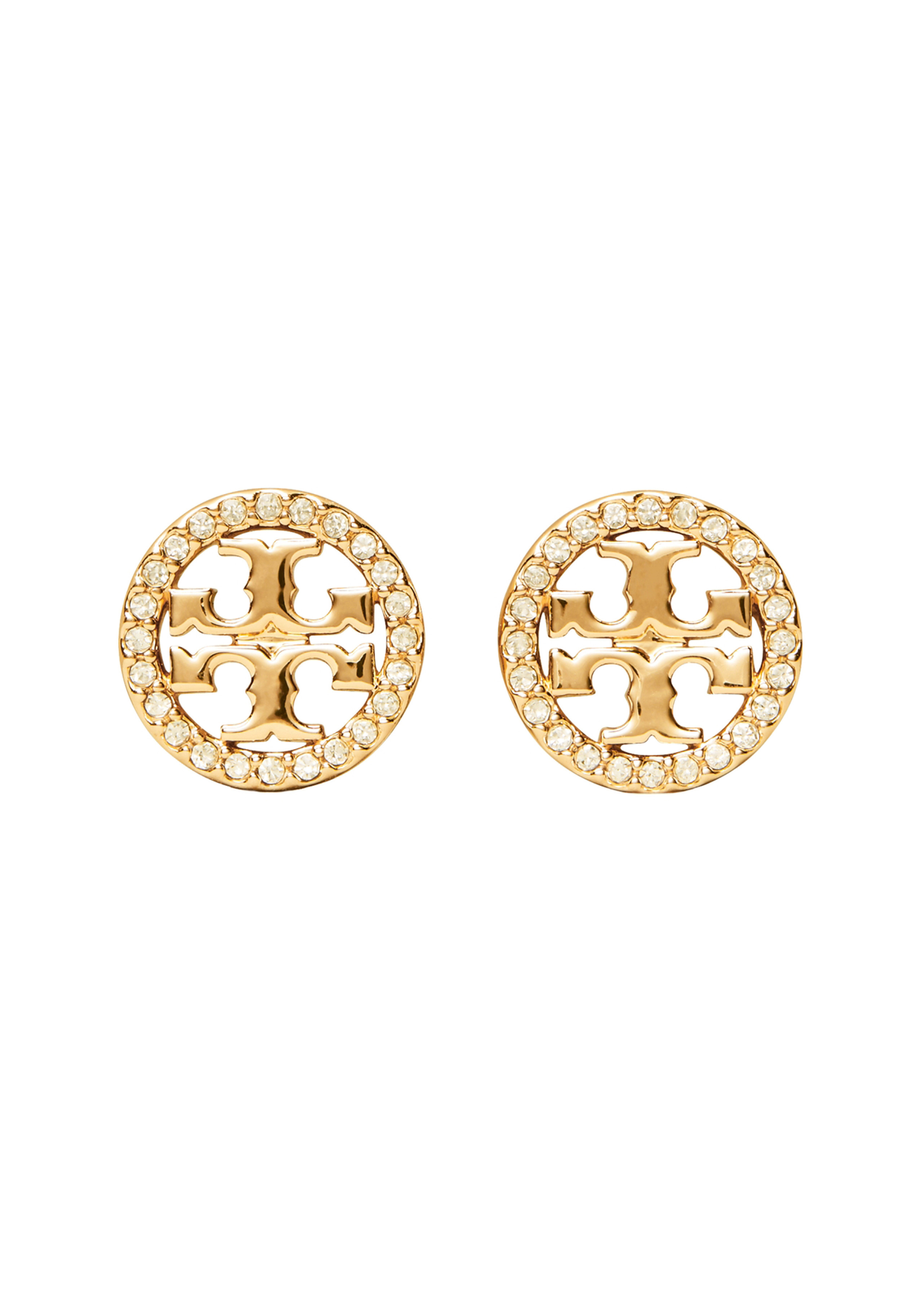Icon 18kt gold-plated stud earrings | Harvey Nichols