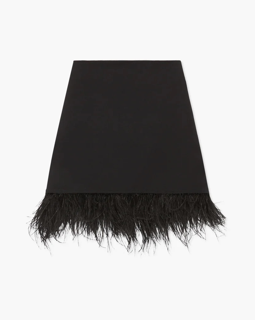 Feather Suiting Mini Skirt - Black 0 | We Wore What