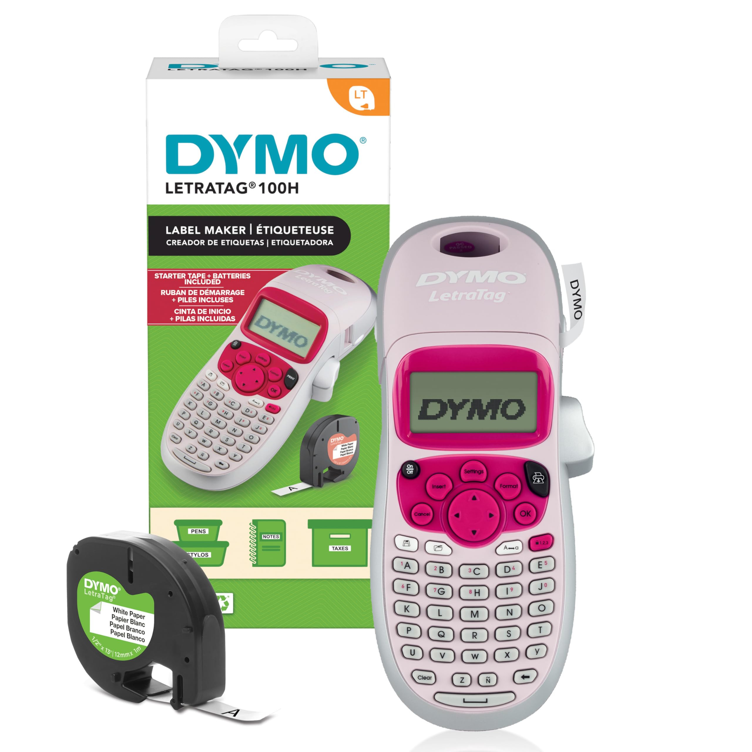 DYMO LetraTag LT-100H Handheld Aesthetic Label Maker | ABC Keyboard Label Printer with Easy-to-Us... | Amazon (US)