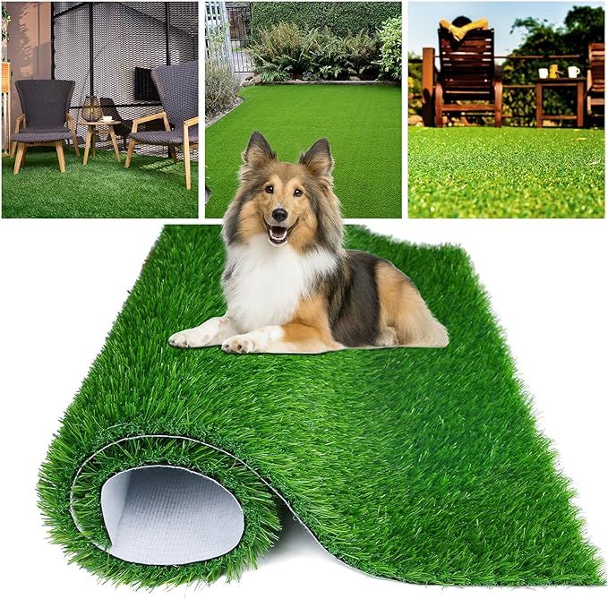 Soft Artificial Grass Mat 36 x 24 Inch, Pet Friendly Fake Grass Turf Rug for Dogs, Patio, Doormat... | Amazon (US)
