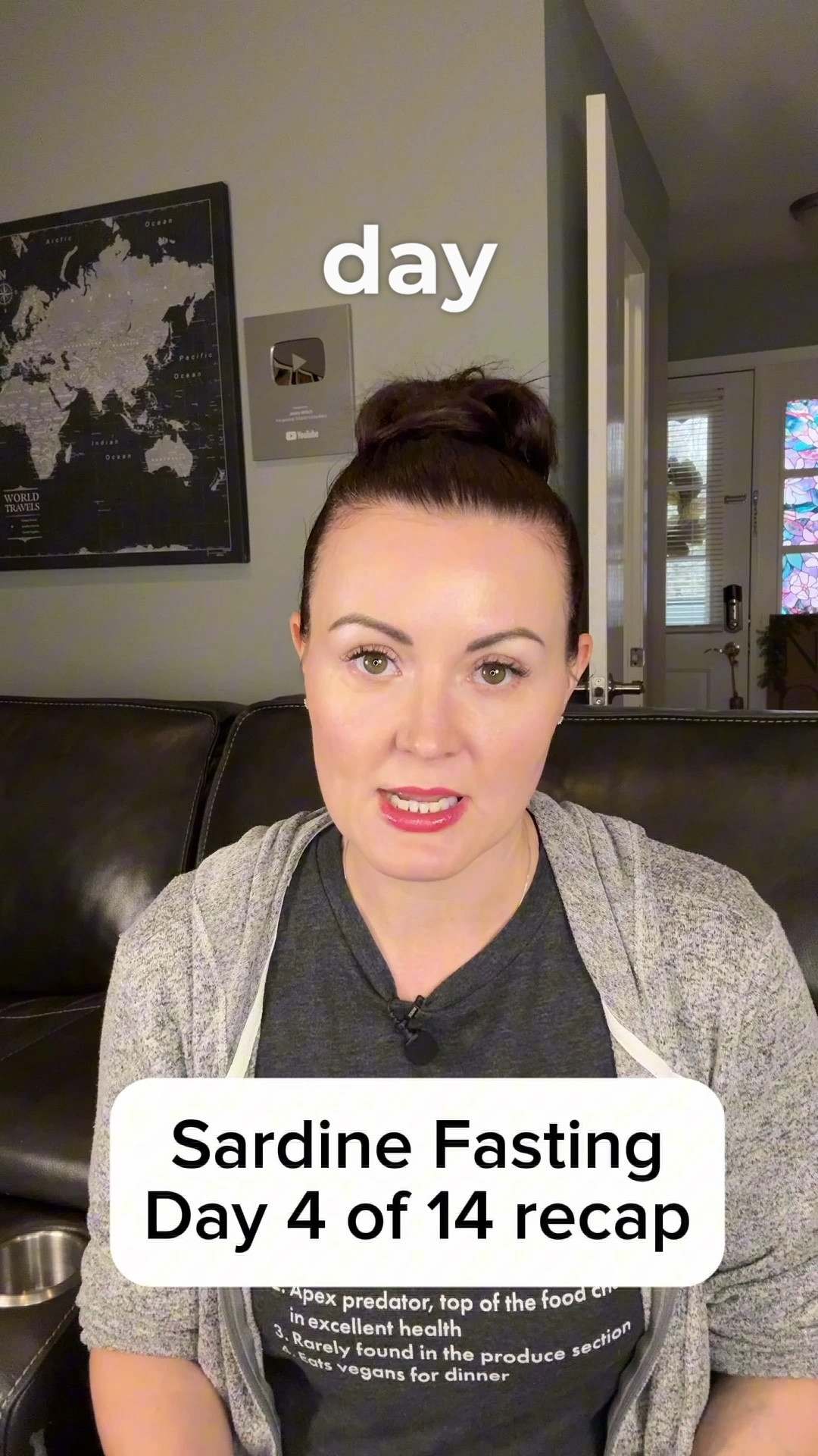 Day 4 of 14 sardine fasting recap. Down 1 lb so far to 152.8 lbs. I ate three cans of sardines today with sardine and eggs and sardine egg salad. This will be my longest sardine fast yet as I’ve done several 3 & 4 day, one 7 day, and one 10 day sardine fast. If you’d like more info on sardine fast, head to my YouTube channel (link in bio) and check out my sardine fasting playlist 🐟

Be sure to subscribe to my YouTube channel for the full results video, including updated bloodwork, and DEXA scan. 😍#carnivore #carnivorediet #carnivorelifestyle #carnivorewoman #animalbased #meat #lchf #sardines #sardinefasting